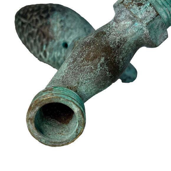 Vintage Bird Quail Solid Brass Patina Garden Faucet Spigot Made by Flora & Fauna - Picture 3 of 6